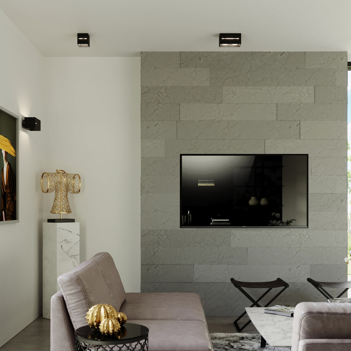 LOBO 2 plafondlamp zwart