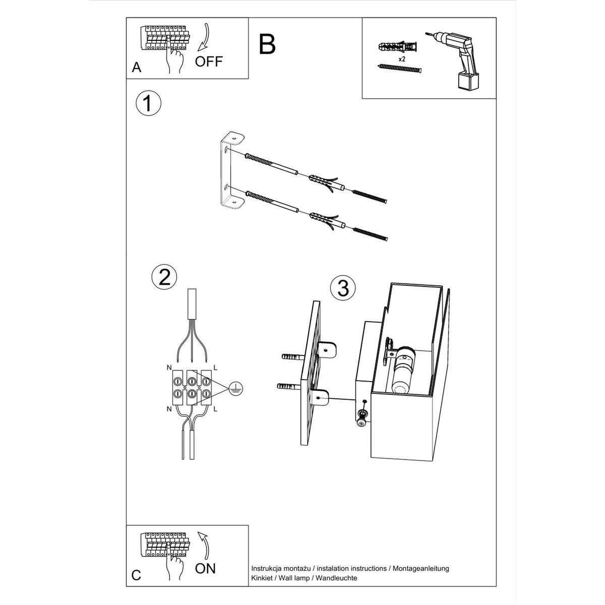 PIEGARE wandlamp