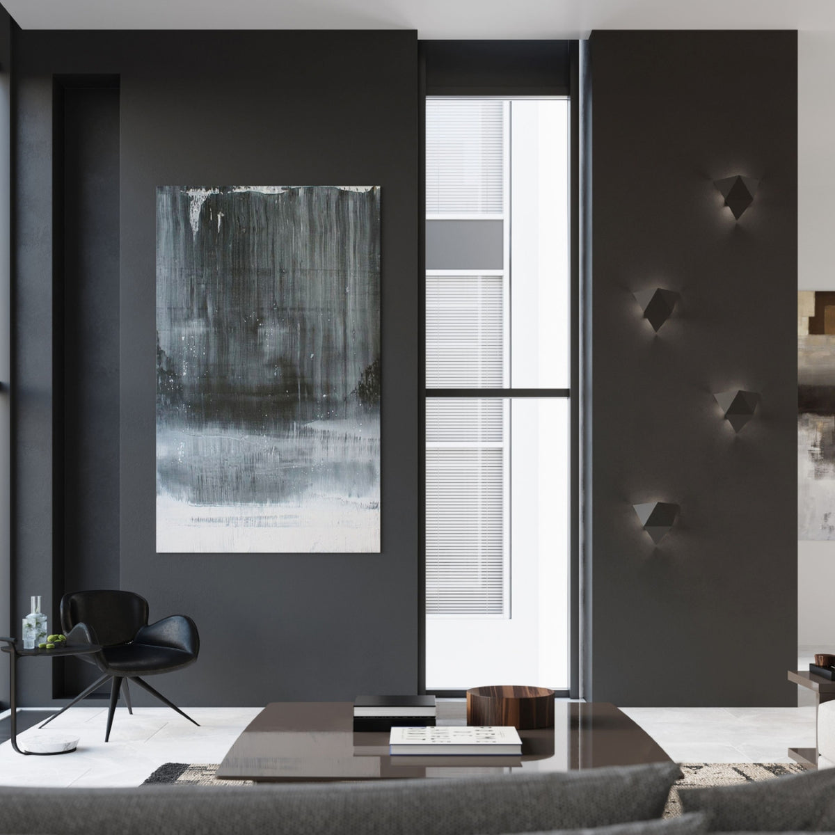 SOLIDO wandlamp in zwart
