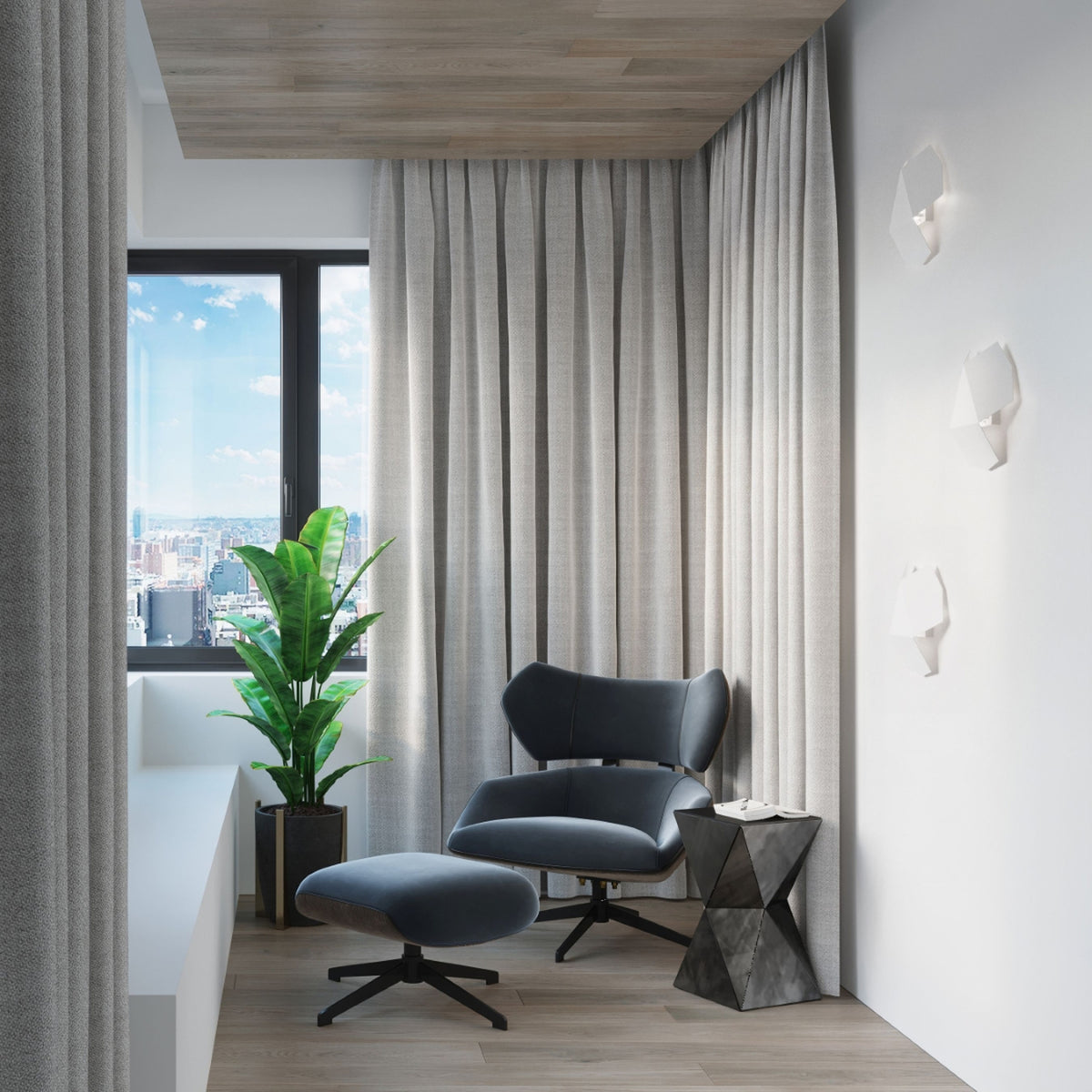 TRE wandlamp in wit