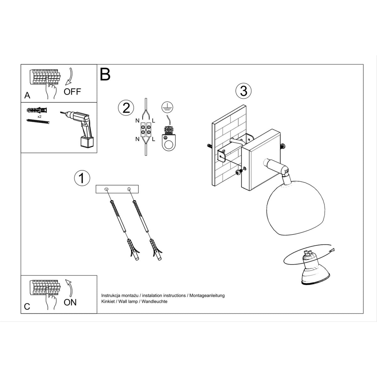 OCULARE wandlamp in wit