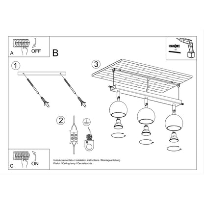 OCULARE 3 plafondlamp wit