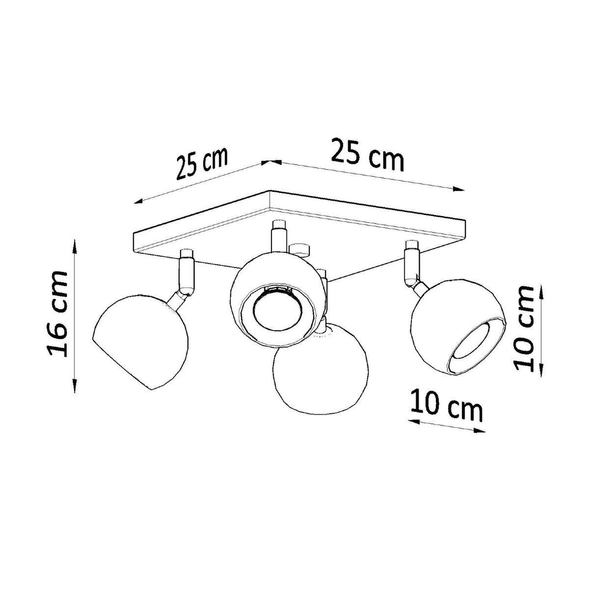 OCULARE 4 plafondlamp wit