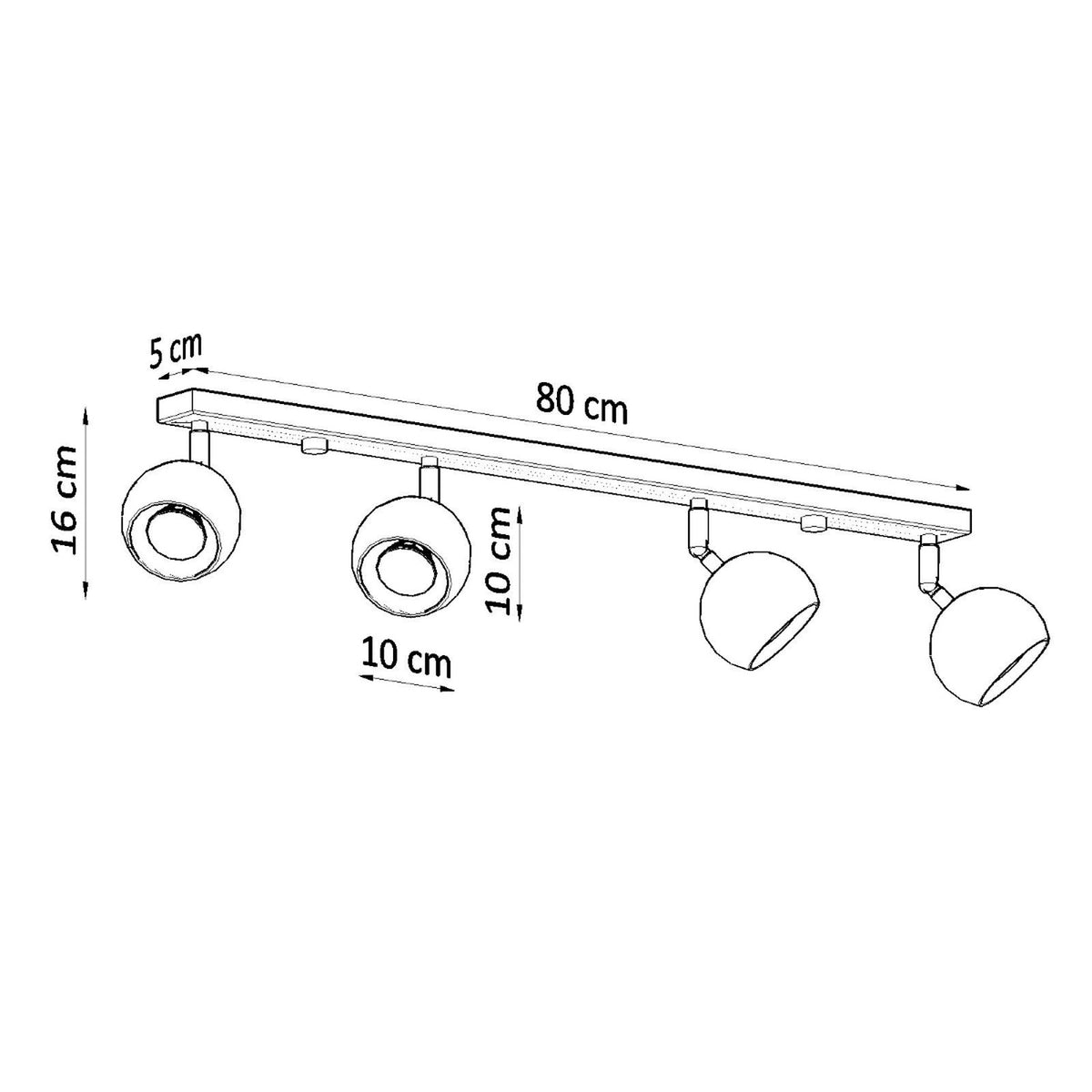 OCULARE 4L plafondlamp wit