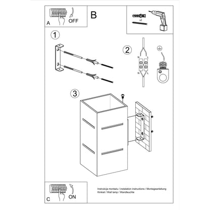 BLOCCO wandlamp wit