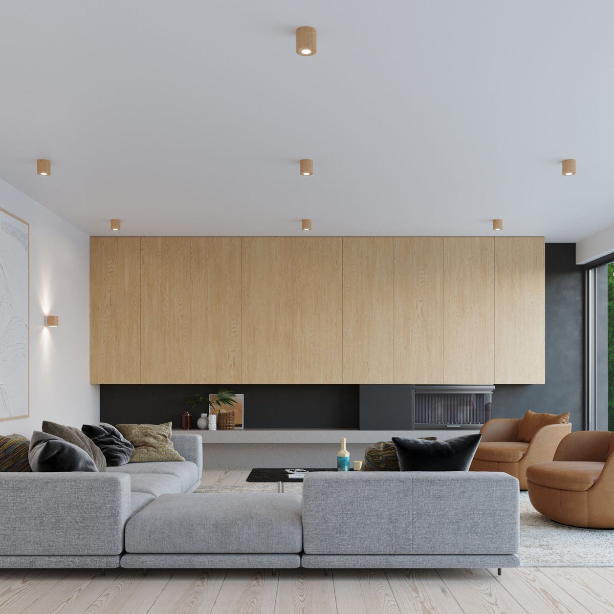 ORBIS wandlamp in naturel hout