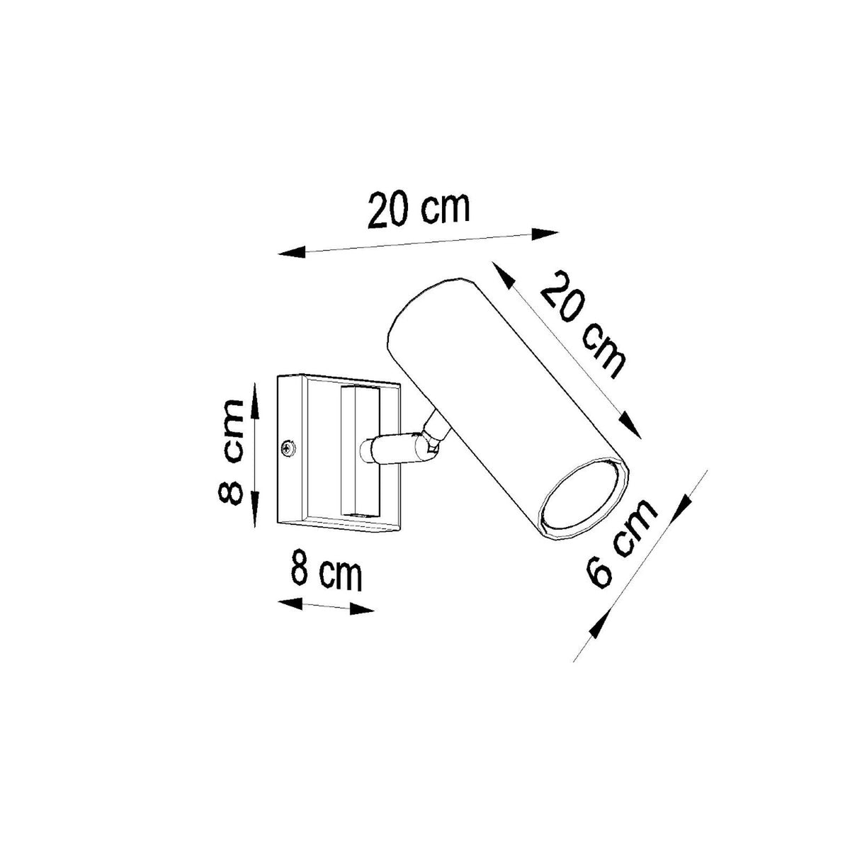 DIREZIONE wandlamp wit