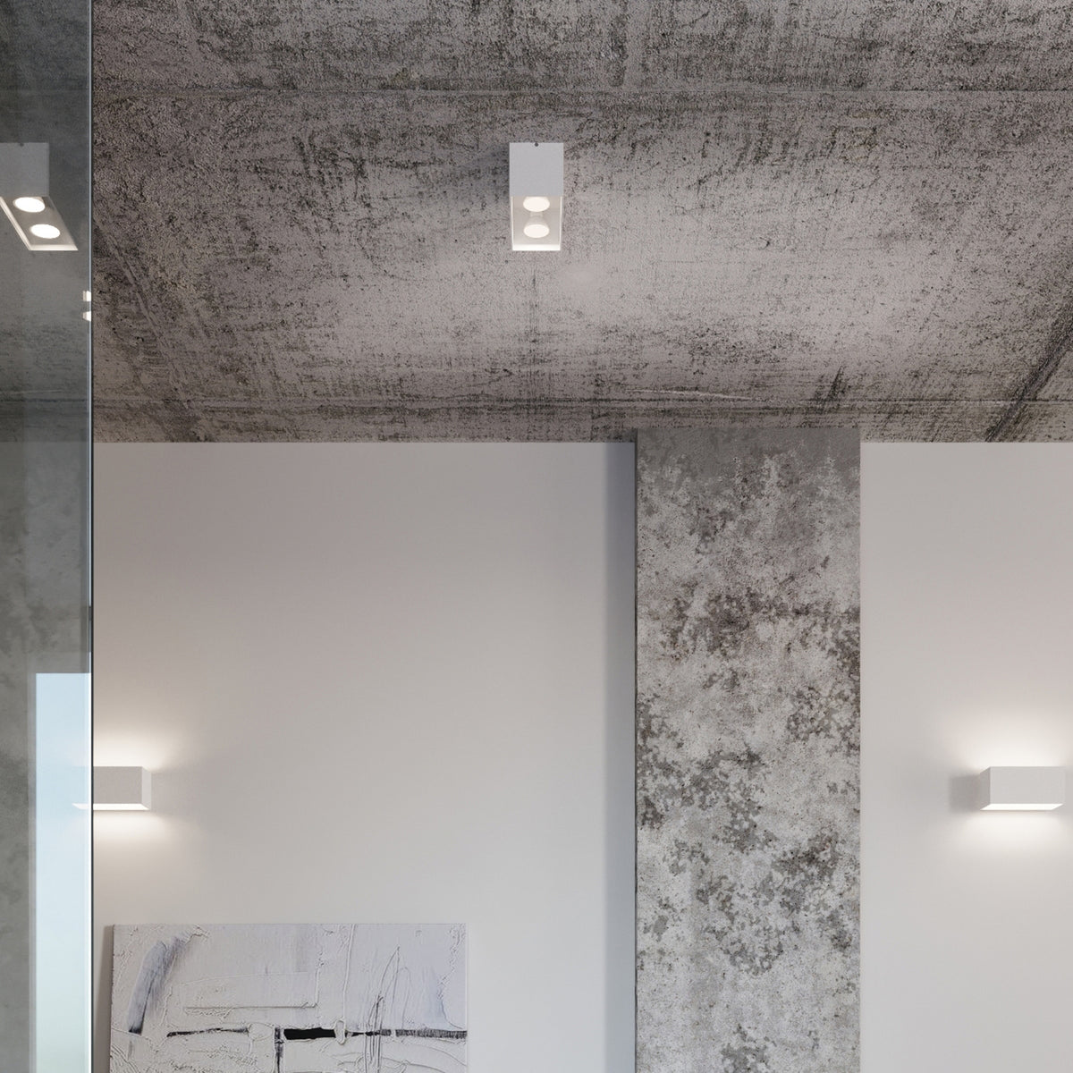 QUAD MAXI wandlamp in wit