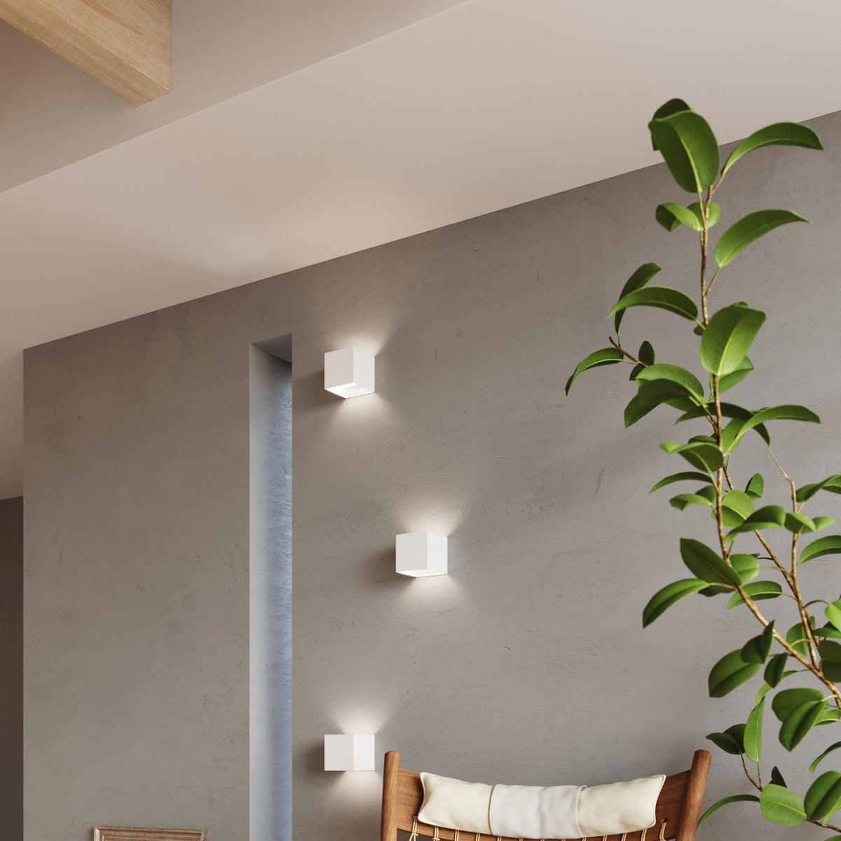 LUCA wandlamp in wit