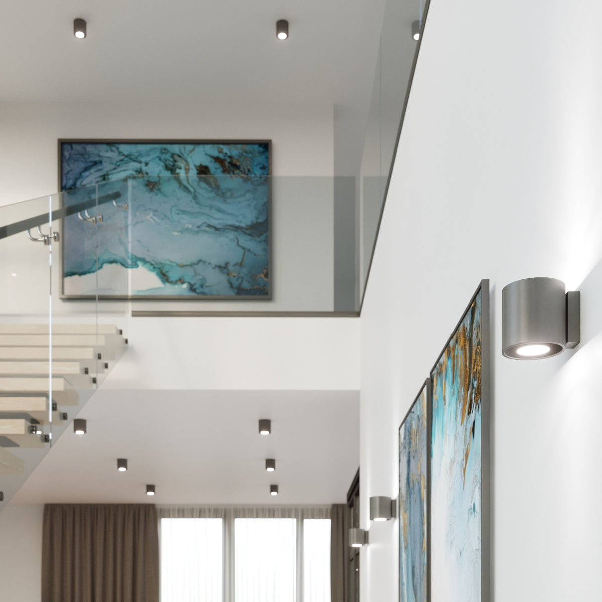 ORBIS 1 wandlamp in antraciet