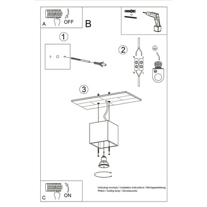 QUAD 1 plafondlamp antraciet