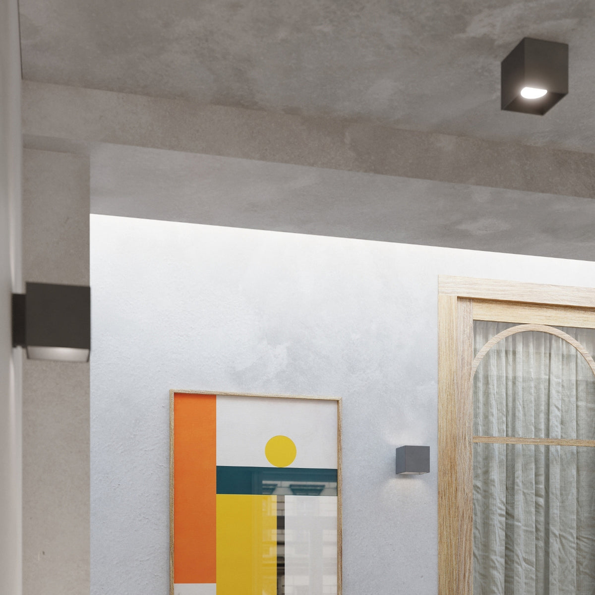 QUAD 1 plafondlamp antraciet