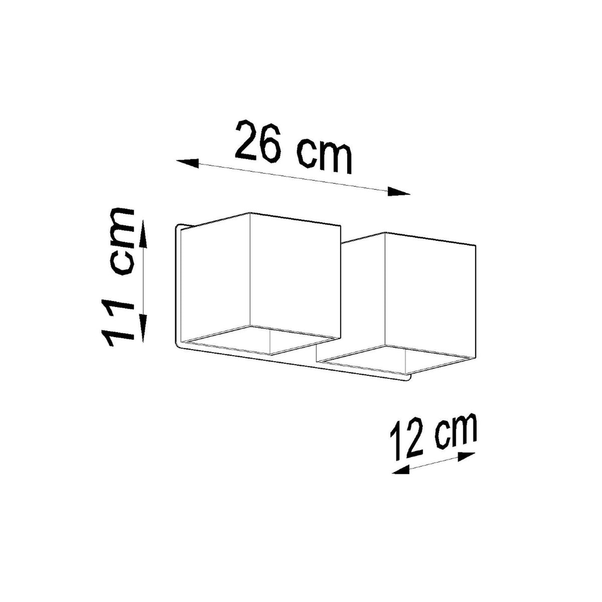 QUAD 2 wandlamp in wit