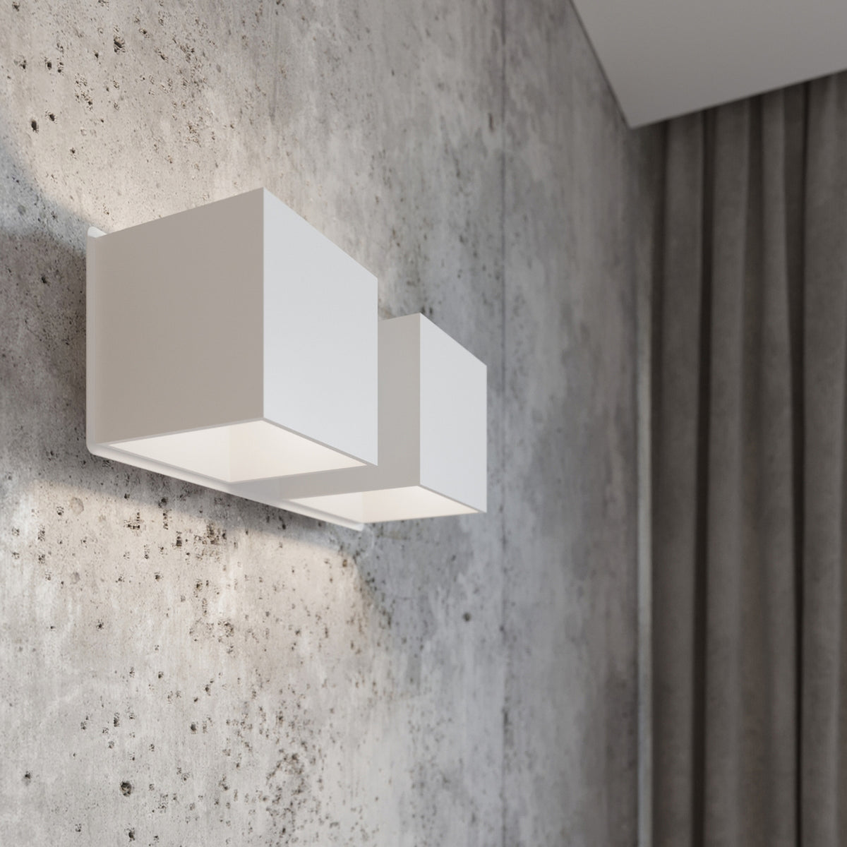 QUAD 2 wandlamp in wit
