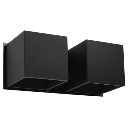 QUAD 2 wandlamp in zwart