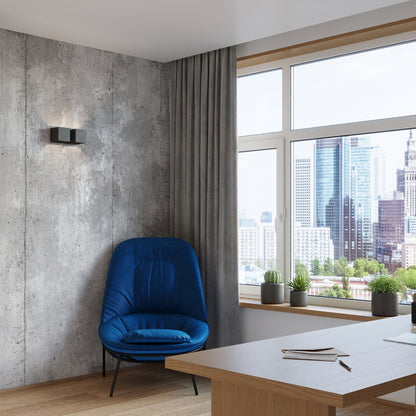 QUAD 2 wandlamp in zwart