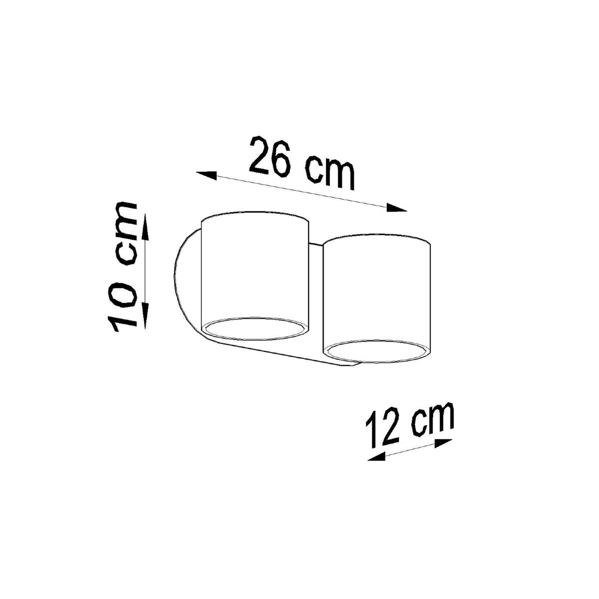 ORBIS 2 wandlamp in wit