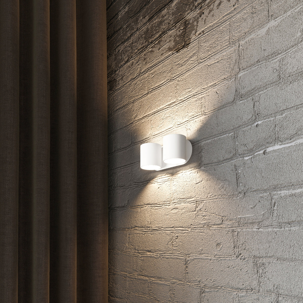 ORBIS 2 wandlamp in wit