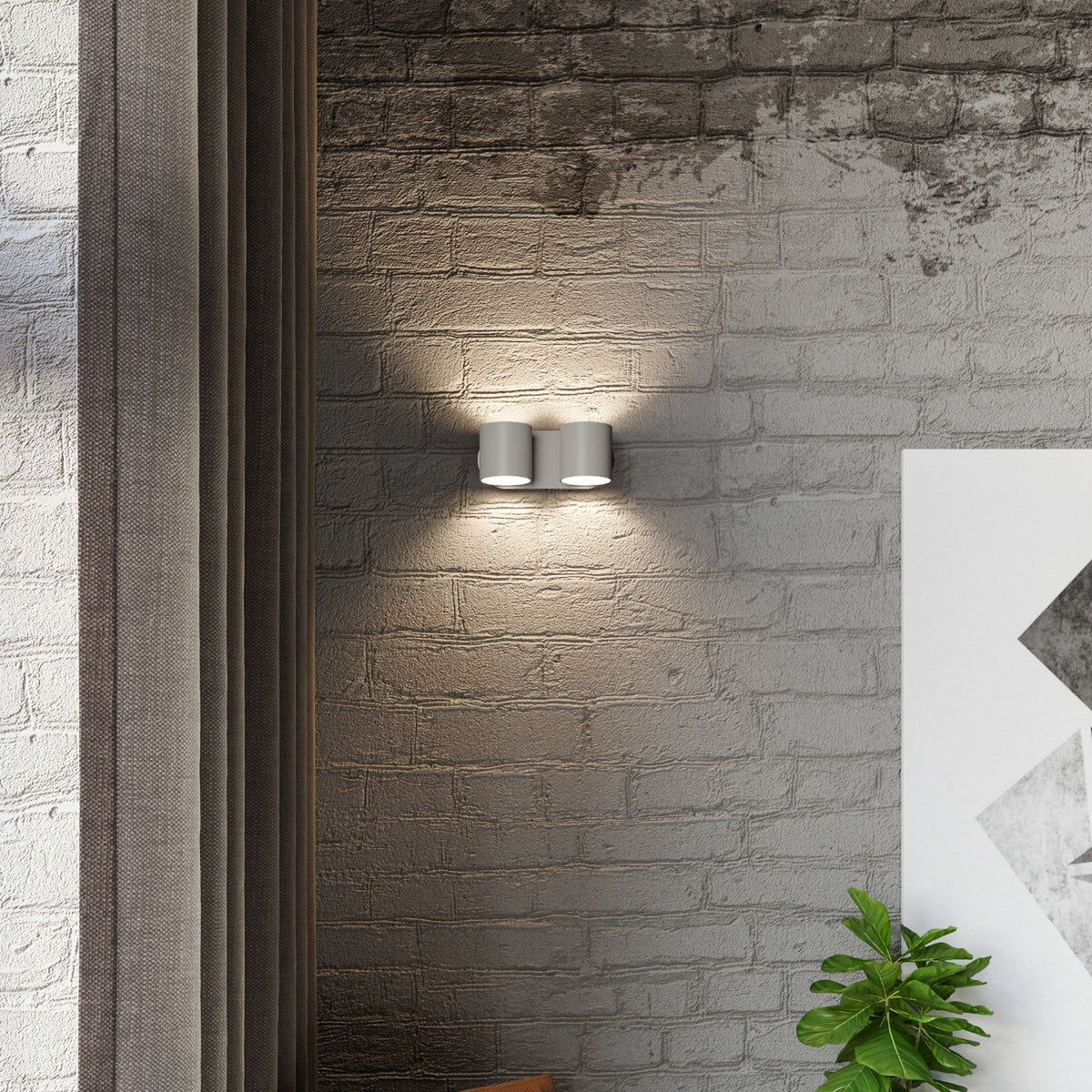 ORBIS 2 wandlamp in grijs