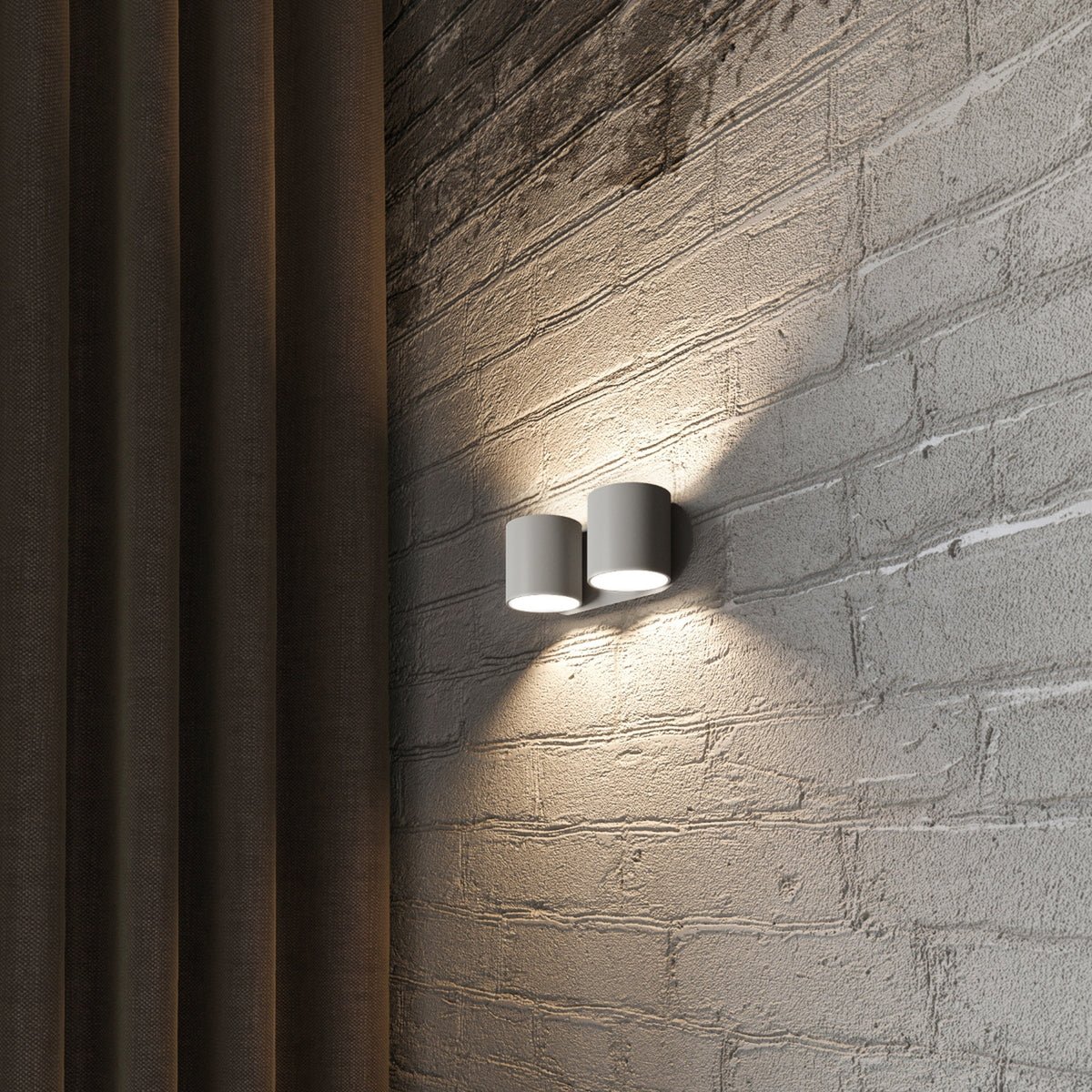ORBIS 2 wandlamp in grijs