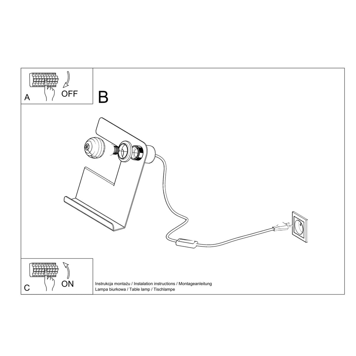 INCLINE bureaulamp wit