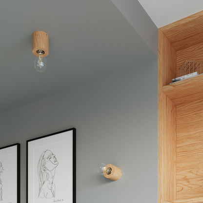 SALGADO wandlamp in naturel hout