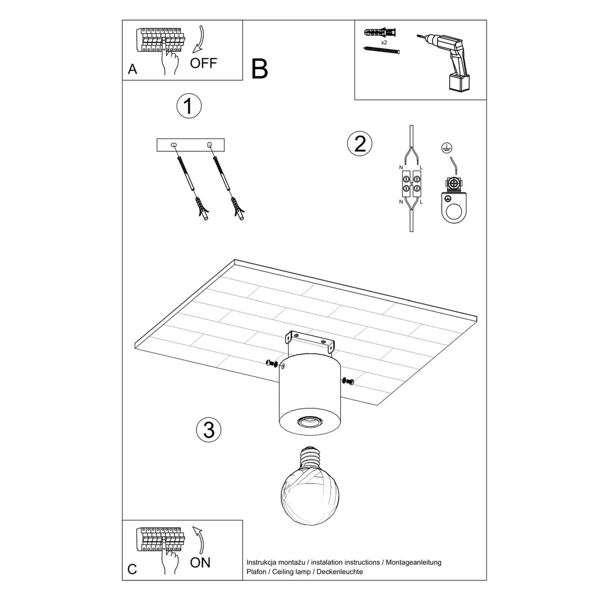 SALGADO plafondlamp