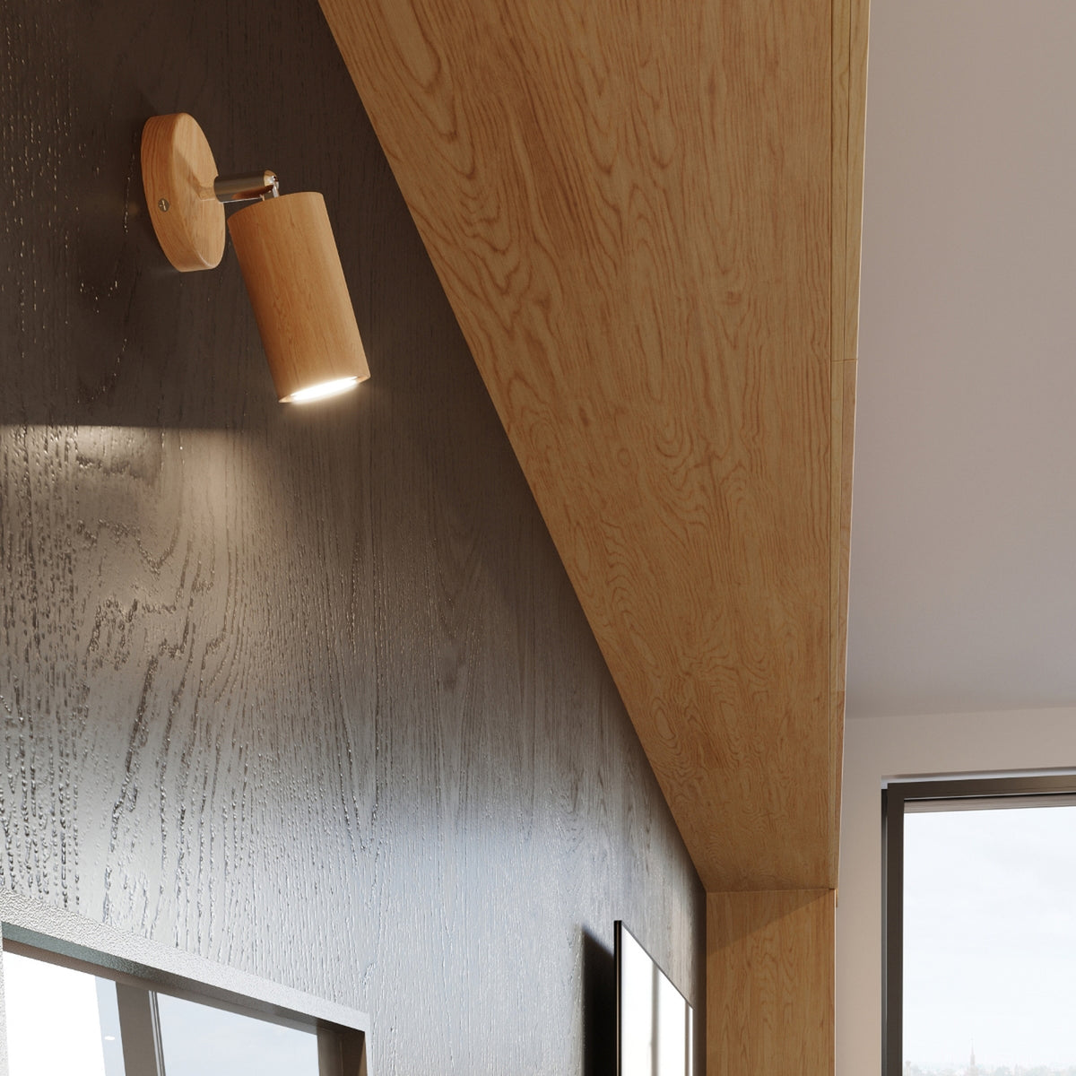 BERG wandlamp naturel hout