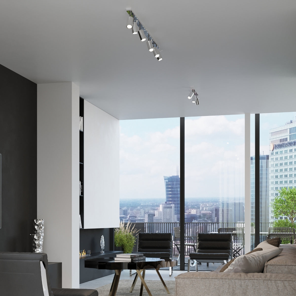 RING 3 plafondlamp chroom