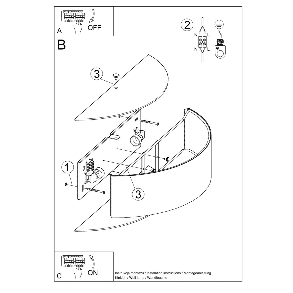 SKALA wandlamp in wit