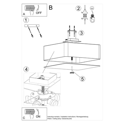 LOKKO 45 plafondlamp wit