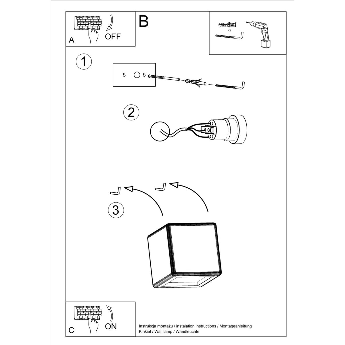 NESTA wandlamp
