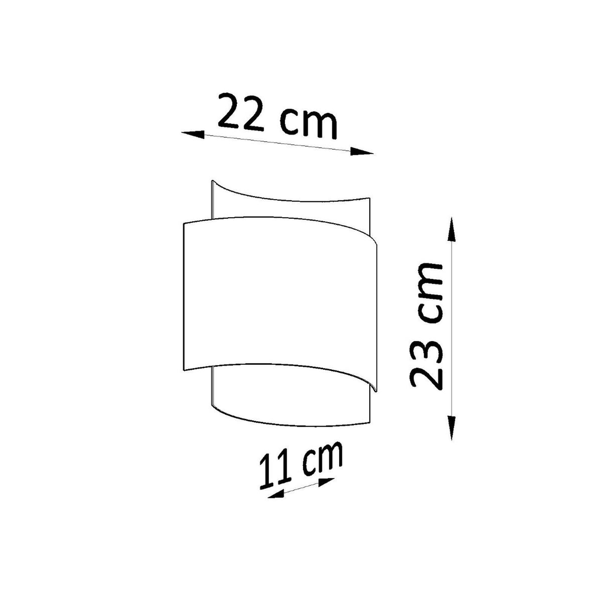 IMPACT wandlamp wit