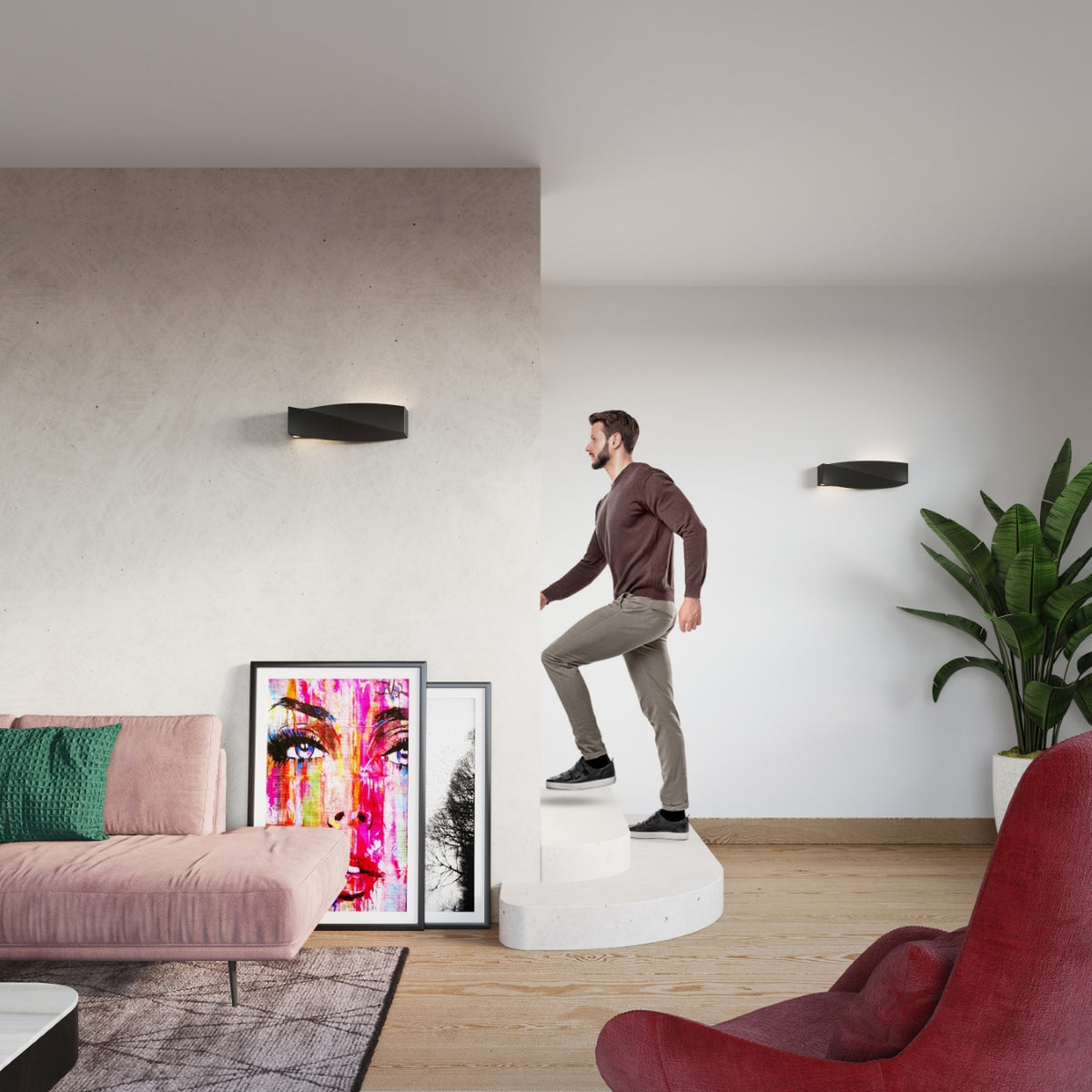 SIGMA wandlamp in zwart
