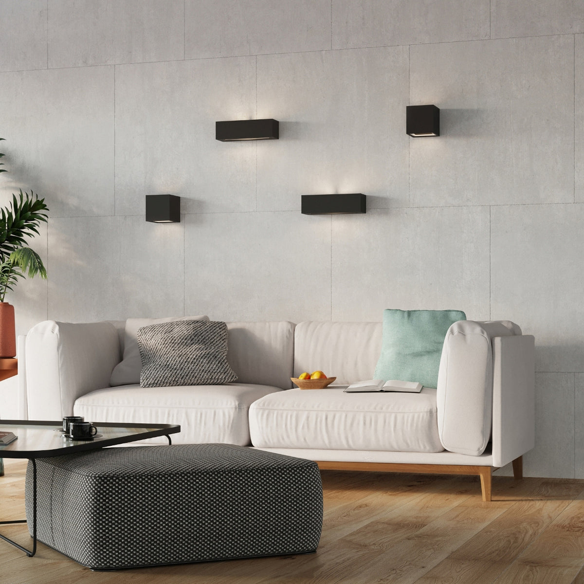 LEO wandlamp in zwart