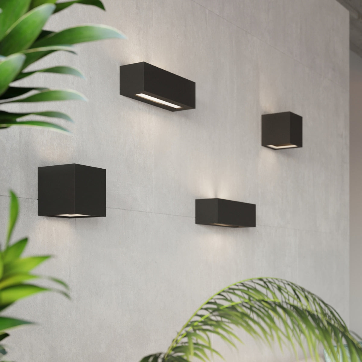 LEO wandlamp in zwart