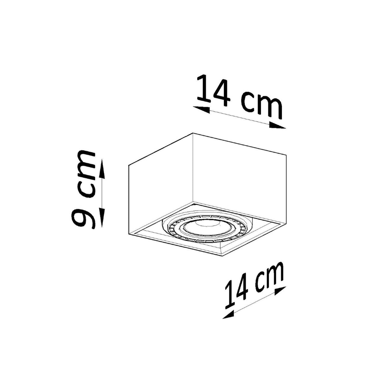 QUATRO 1 plafondlamp beton