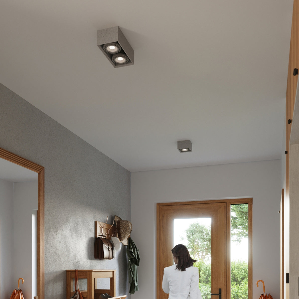 QUATRO 1 plafondlamp beton