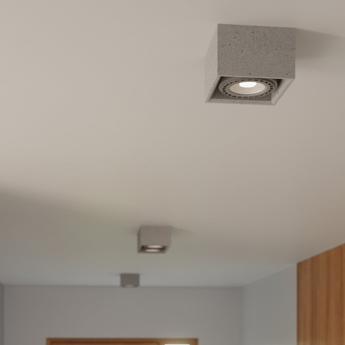 QUATRO 1 plafondlamp beton