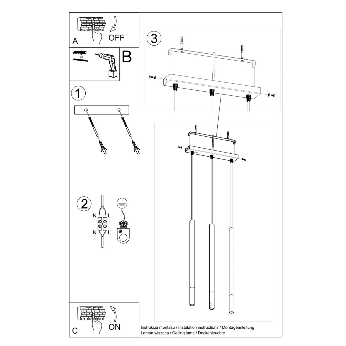 MOZAICA 3L hanglamp