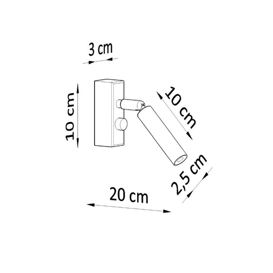 EYETECH 1 wandlamp zwart