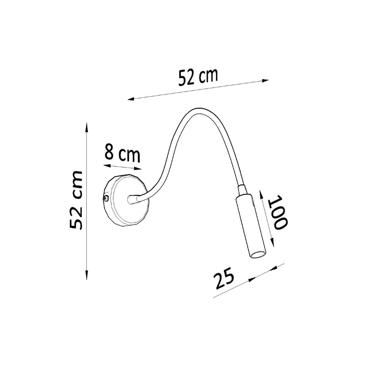 AXIL wandlamp zwart