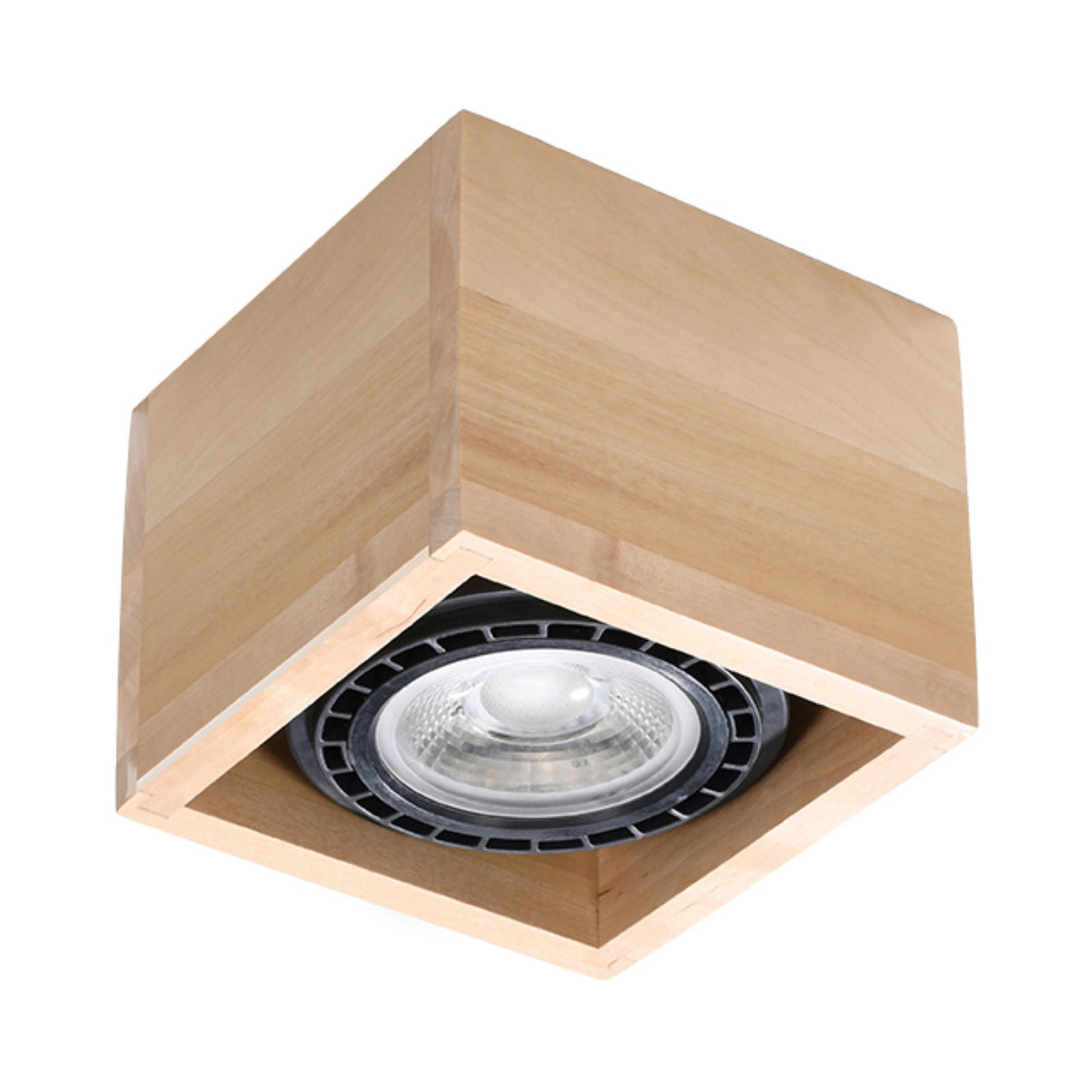 QUATRO 1 plafondlamp natuurlijk hout