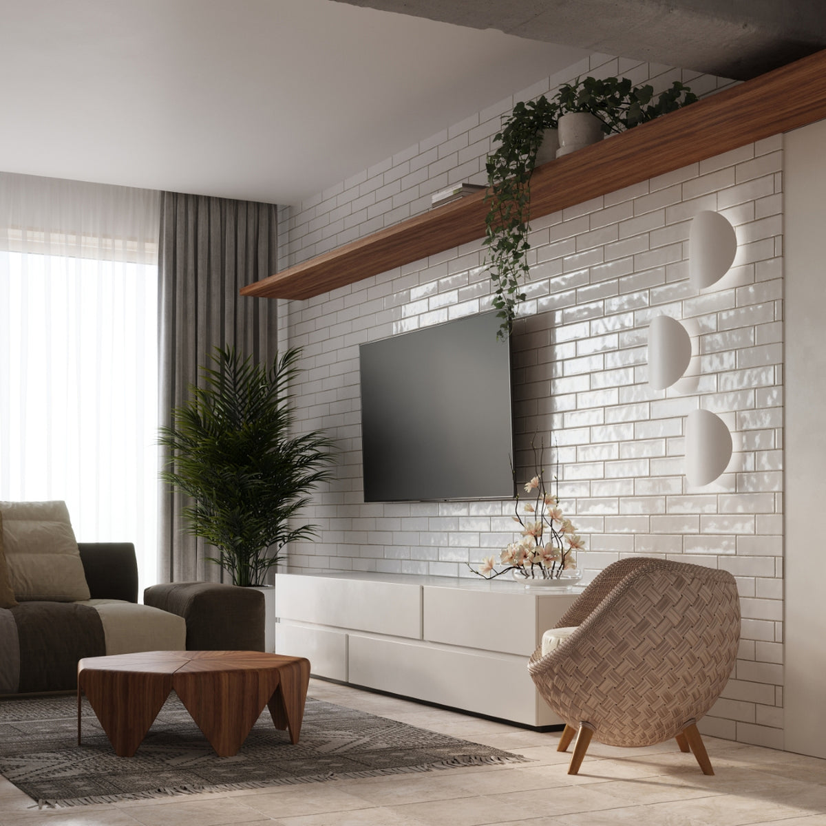 SENSES wandlamp in wit