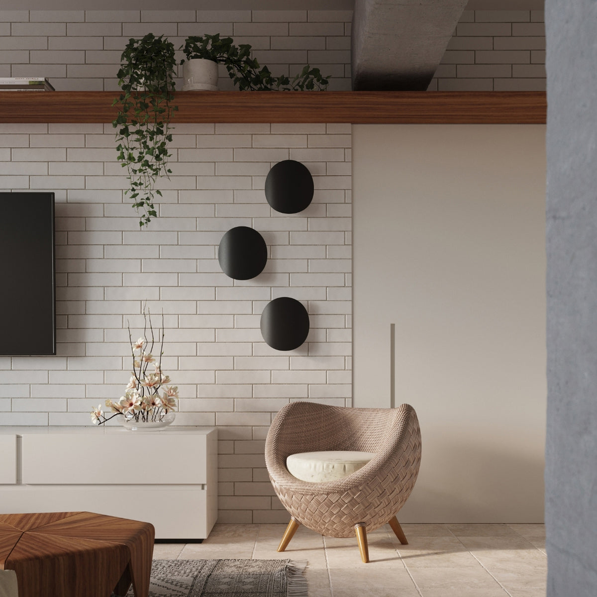SENSES wandlamp in zwart