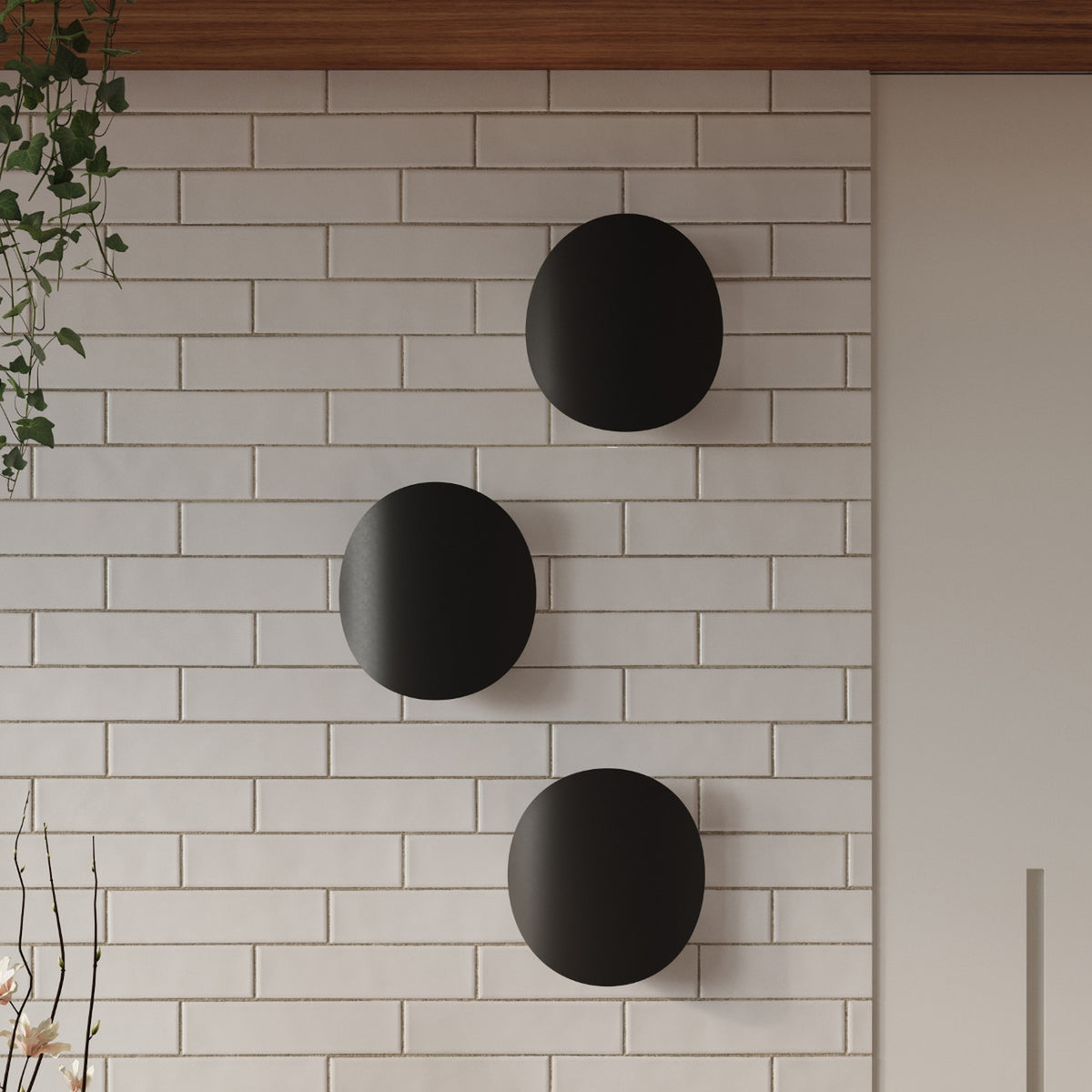 SENSES wandlamp in zwart
