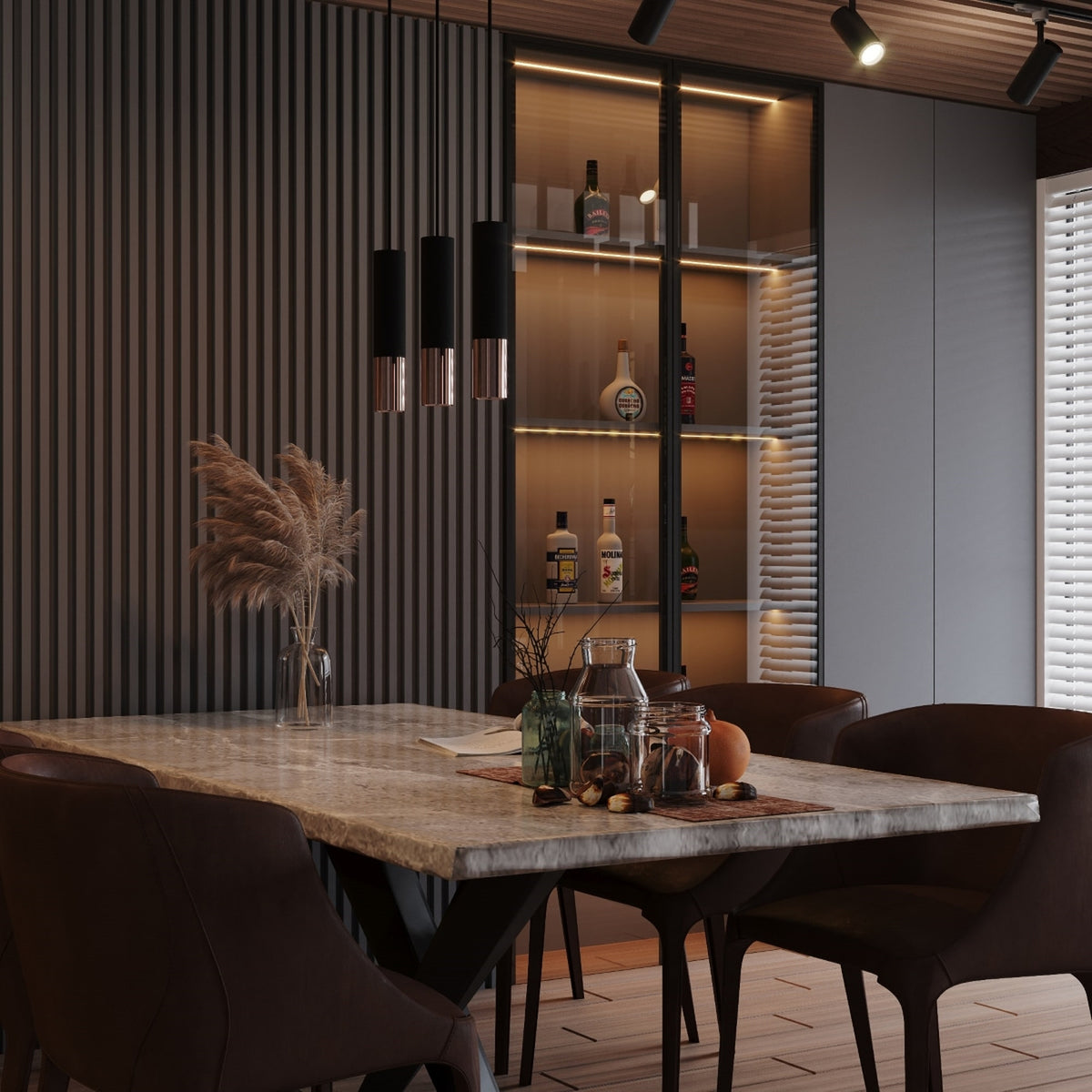 LOOPEZ wandlamp in zwart met koper