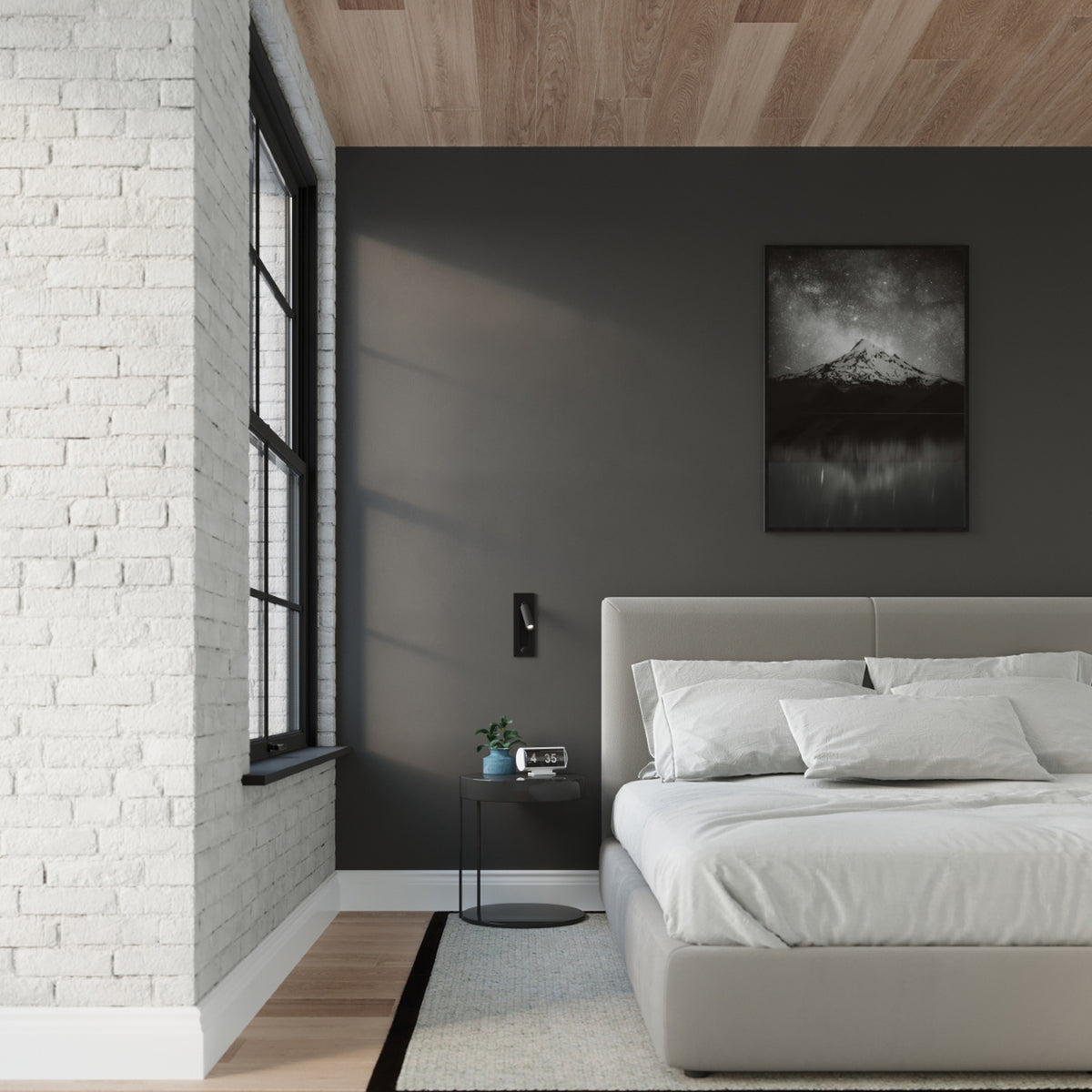 ENIF wandlamp zwart