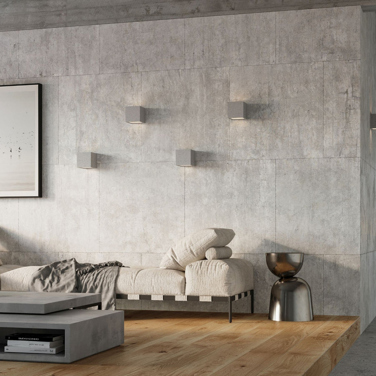 LEO wandlamp in beton