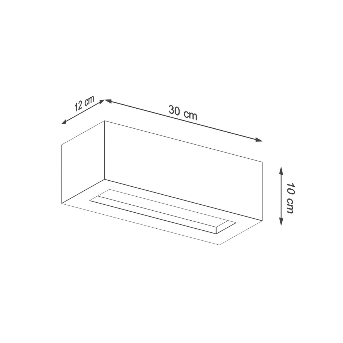 VEGA 30 wandlamp in beton